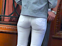 That pretty denim girl took my breath away! Her hot butt in tight white pants looked truly irresistible. You're gonna love it!