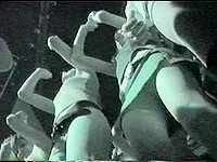 The hot and young upskirt amateurs are caught on camera when erotically dancing!